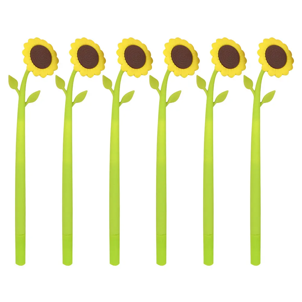 

6 Pcs Sunflower Pen Floral Pens Have Coloring Back to School Supplies Aesthetic Soft