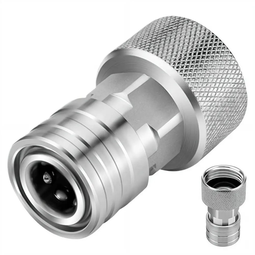 

Garden Hose to Pressure Washer Adapter, 3/4" GHT to 1/4" Quick Connect, Hose to Power Washer Connector with 5 Spray Nozzle Tips