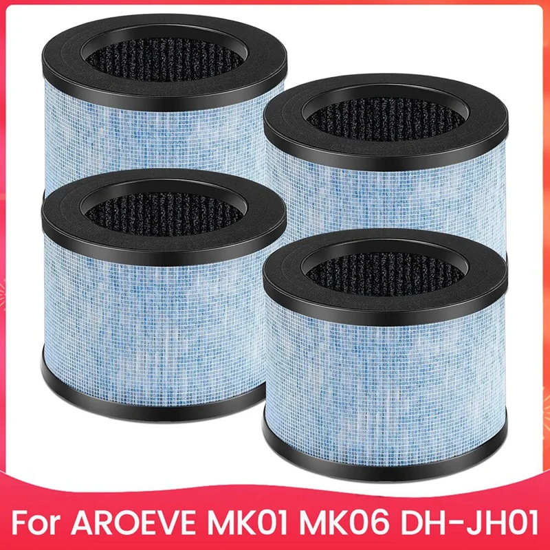 B58B-4Pcs Air Cleaner Replacement Filter Compatible With For AROEVE MK01 MK06 DH-JH01 For Air Cleaner Parts