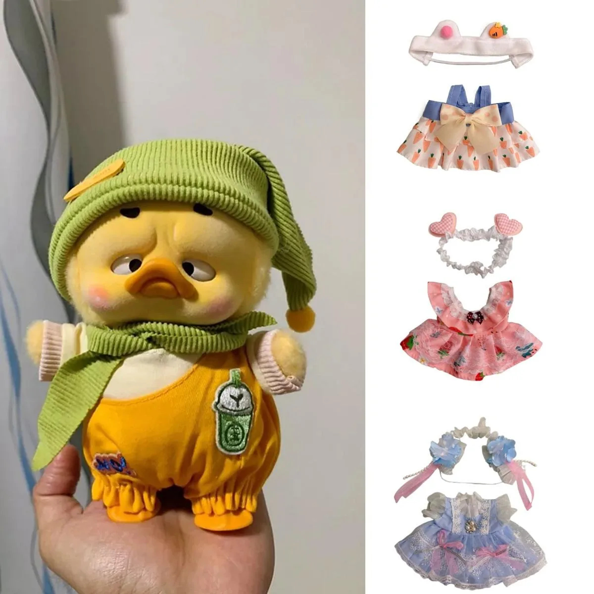 Vestido Lolita de algodón para muñeca, falda pequeña para muñeca de pato enfadado, ropa de cambio, lindo y dulce, 20cm