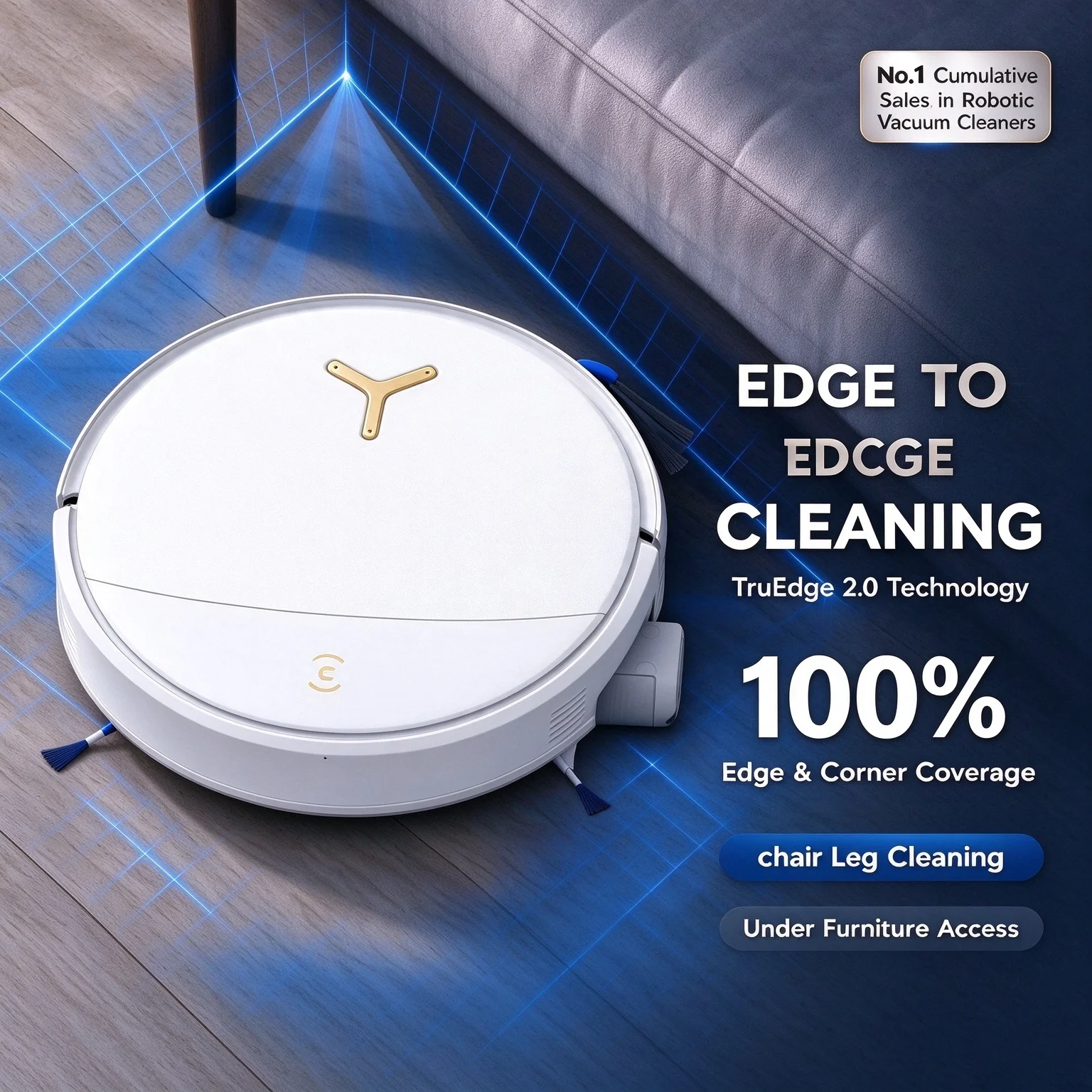 ECOVAC T90 MAX Pro Omni Electric Wireless App-Controlled Automatic Cleaning Dry Vacuum Cleaner with 40000pa Suction for Home Use