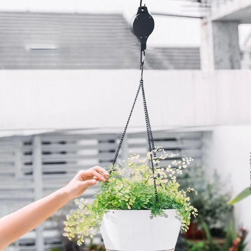Telescopic Hanging Basin Gardening Hook Hanging Type Free Hovering Adjustable Flower Rack Birdcage Gardening