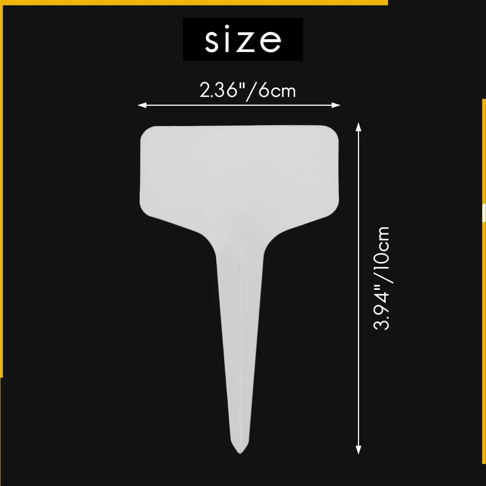 A92P 100 قطعة تسميات الحديقة البستنة تصنيف النباتات فرز علامة علامة تذكرة البلاستيك لوحة الكتابة مجلس المكونات في بطاقة بيضاء #3