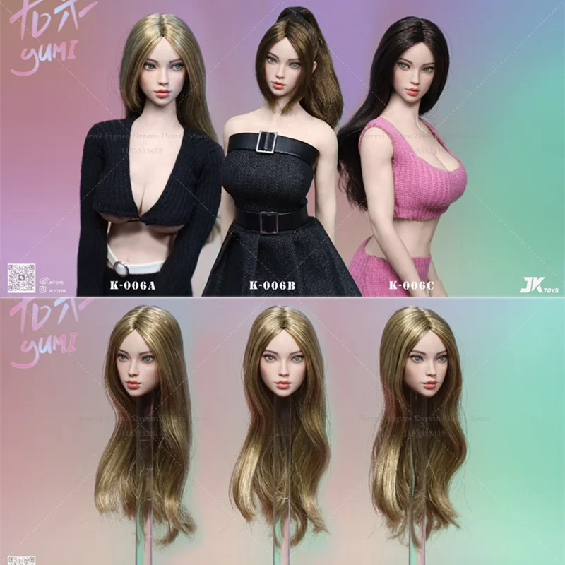 

В наличии JKTOYS K-006 масштаб 1/6, смешанная кровавая красота, скульптура головы Юми для 12-дюймовых кукол, экшн-фигурка, коллекции солдат, игрушки