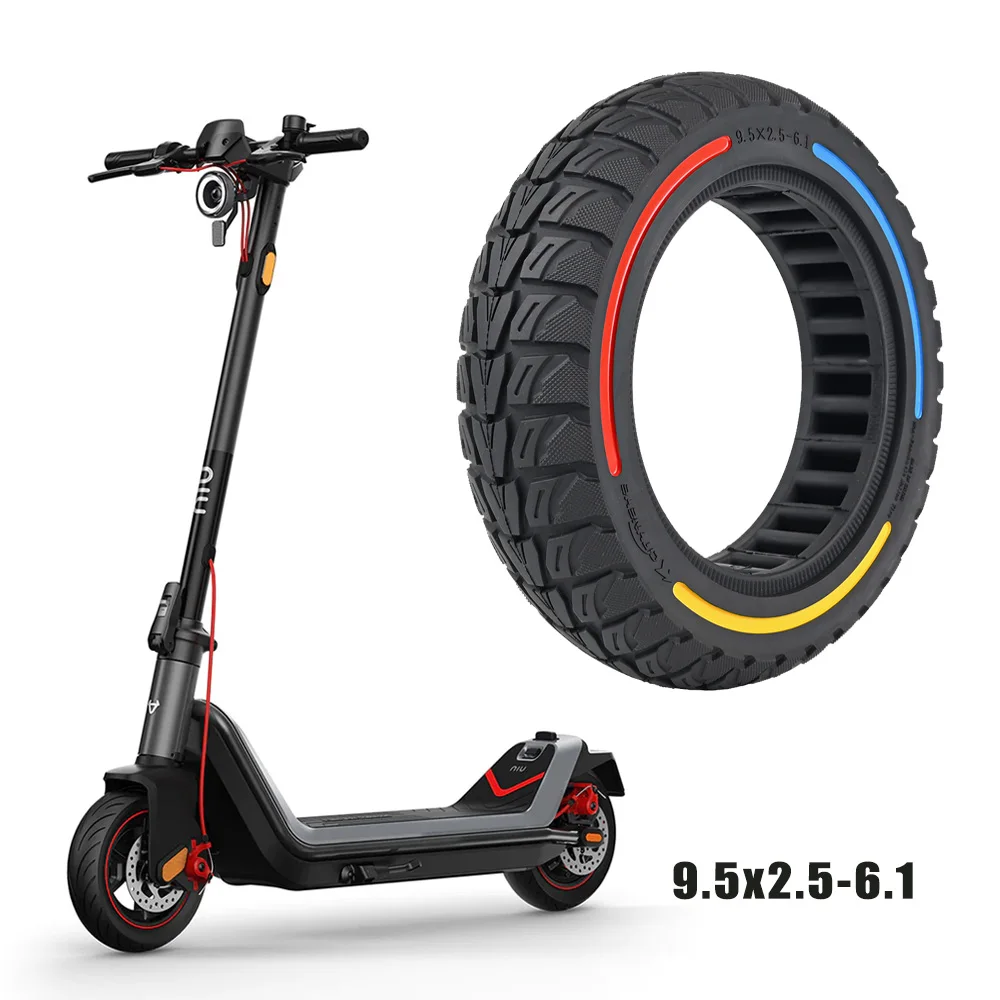 9,5 inch massieve banden voor NIU KQi 3, 9,5 x 2,5-6,1, massief rubberen banden, solide banden voor NIU KQi3 Sport/Pro/Max elektrische step voor of achter scooter, reservebanden honingraatbanden