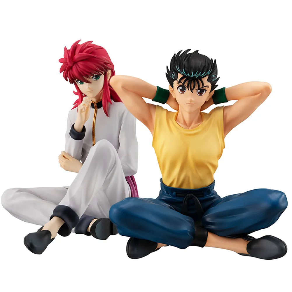

Anime YuYu figure Yuusuke Urameshi Kurama action Figure Shuichi Minamino statue Cute Model Toys Ornaments Children's Gifts 8.5CM