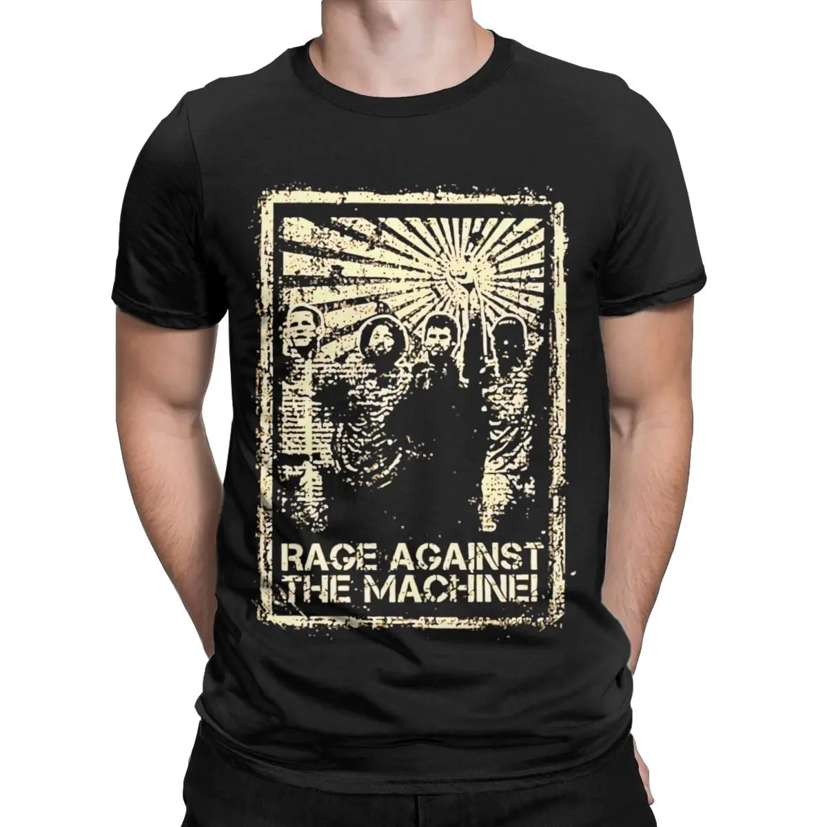 Vintage Vintage Rage Against The Machine Rock Band T-Shirts Men Women Cotton Tees Shirt Unique Clothing