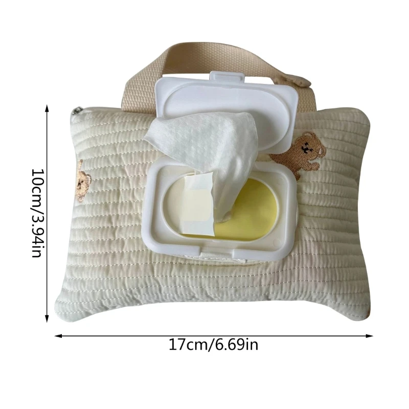 Cotton Wipe Carry Bag with Lanyard for Baby Decorative Practical Tissue Box