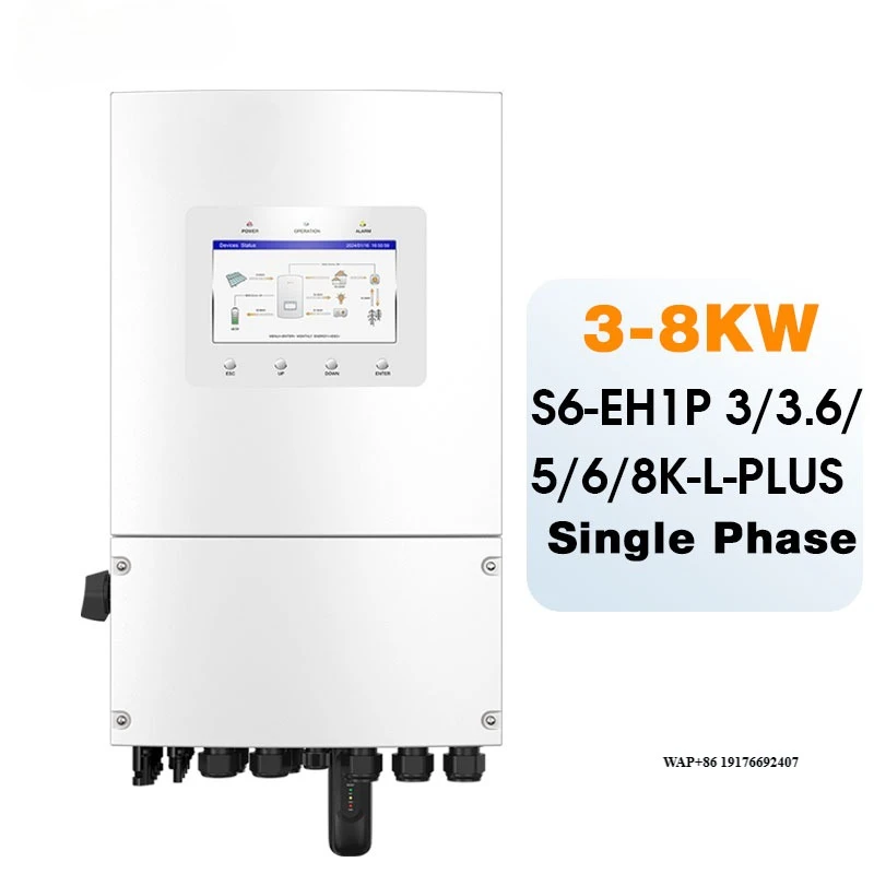 

Low Voltage S6 S6-EH1P(3-8)K-L-PLUS 3kw 3.6kw 5kw 6kw 8kw Single Phase Solis Solar Hybrid Inverter
