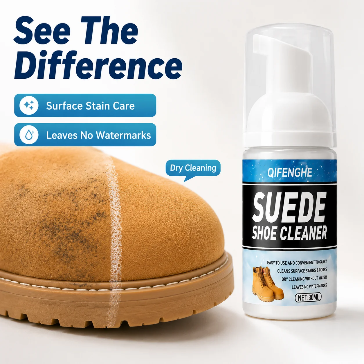 Suede Shoe Cleaning Foam 30ml  - огляд і ціна Sneaker Cleaner