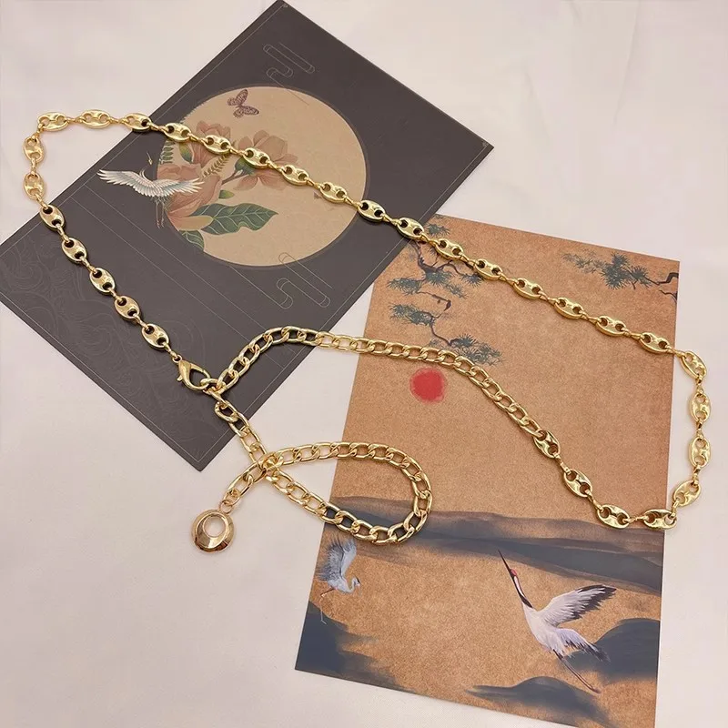 

Korean Version of The New Waist Chain Waist Accessories Women's Skirt Waist Metal Thin Chain Belt Ins Internet Celebrity Chain
