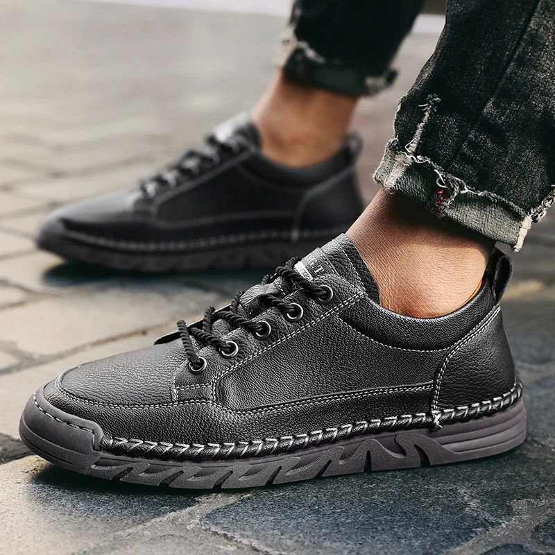 

New Casual Men's Shoes Classic Waterproof Outdoor Walking Loafers Comfortable Breathable High-quality Luxury Men's Bare Boots