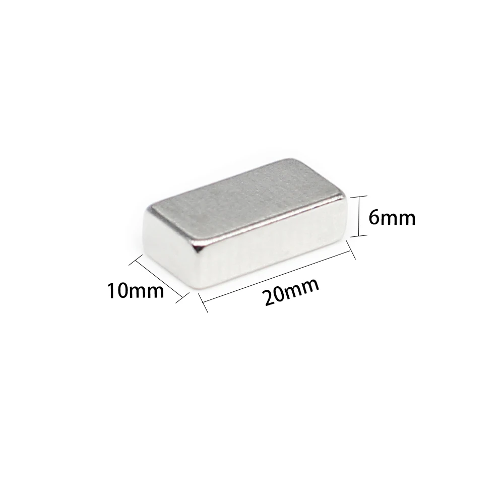 5~100PCS 20x10x1 20x10x2 20x10x3 20x10x4 20x10x5 20x10x6 20x10x10 Neodymium Magnet N35 Super Powerful imanes