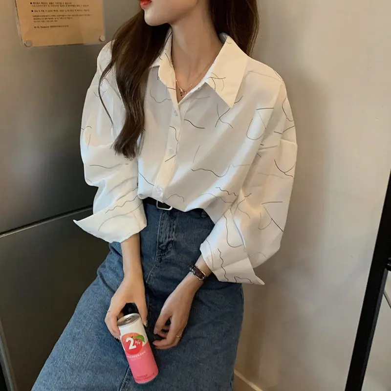 

Women's Spring Autumn Long Sleeve Elegant Shirts Stylish Tops New Lightweight Versatile Casual Wear Office Style