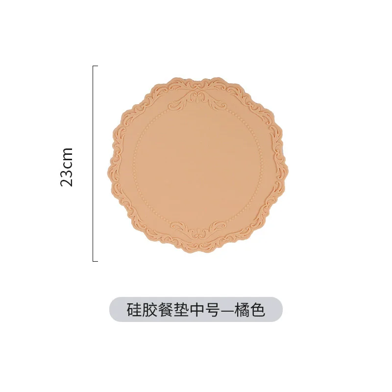 تحديد الموقع جولة مقاومة للحرارة سيليكون حصيرة شرب كأس الوقايات العزل عدم الانزلاق وعاء حامل رشاقته مفرش طاولة المطبخ 23 سنتيمتر