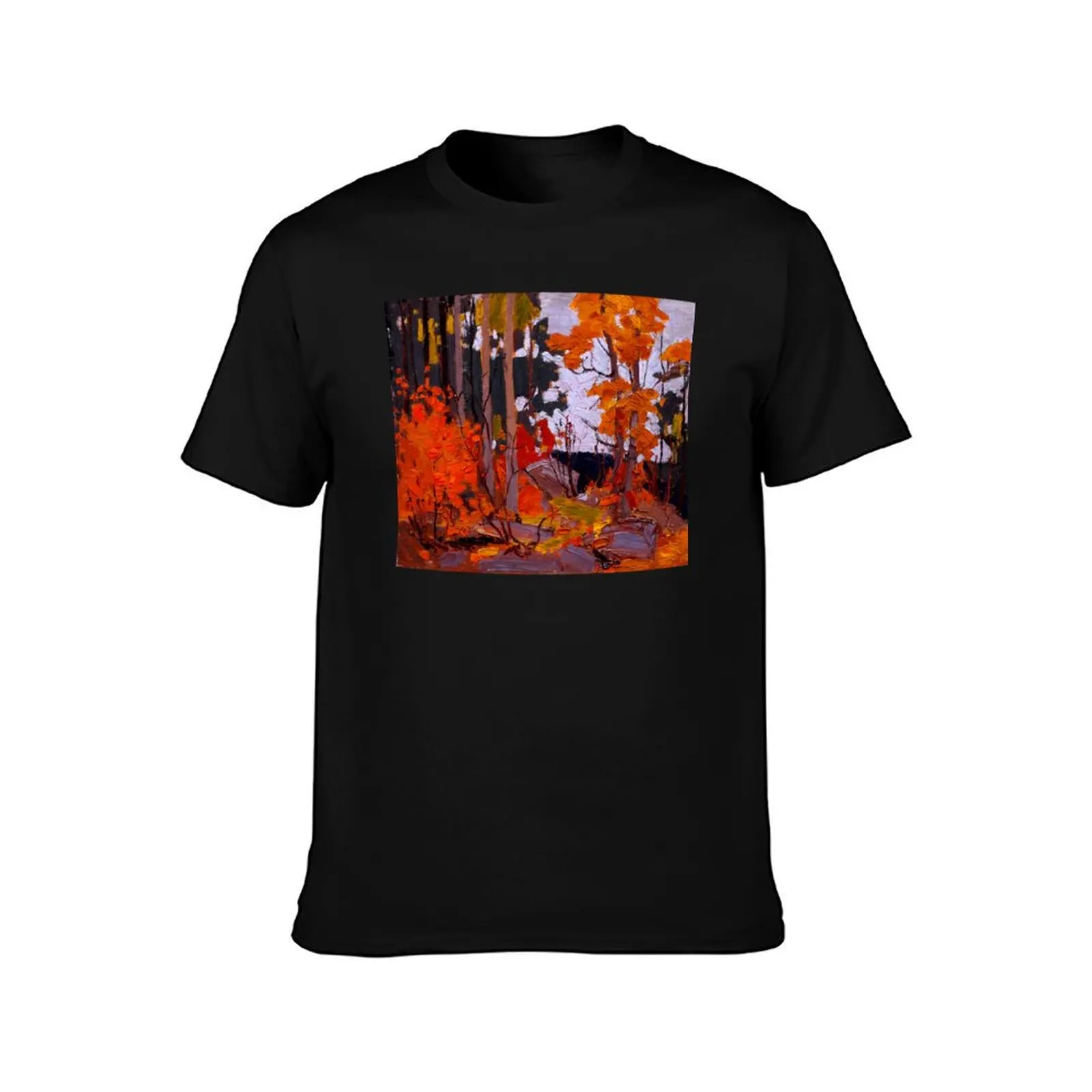 Tom Thomson - Autumn Algonquin Park T-Shirt Summer Casual Cotton Tee Oversized Streetwear Tops Vintage Graphic Print