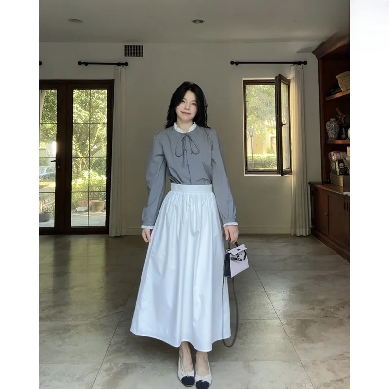 

Комплект из двух предметов с узловой вставкой: осенний антивозрастной топ для женщин, для повседневной носки, из полиэфирного волокна G925A373