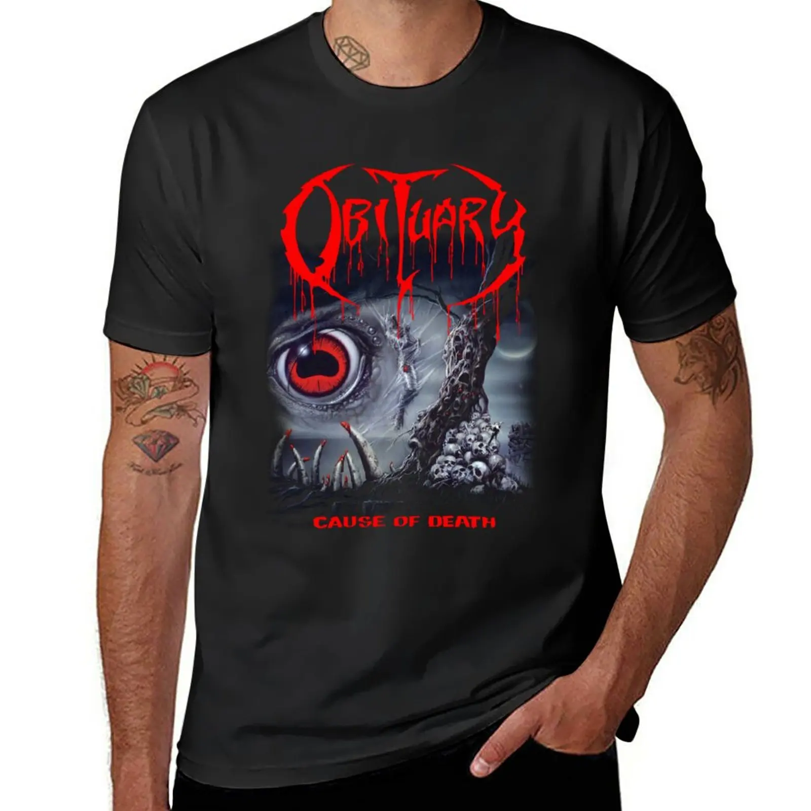 Obituary - Cause of Death Classic Old School US Death Metal Perfect T-Shirt tops plain customizeds mens plain t shirts