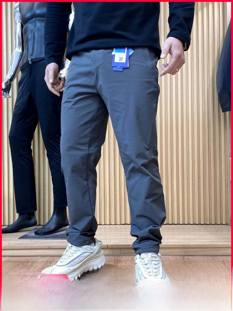 

3D Tailored Soft ell Casual Pants for Men Outdoor Spring Summer Qui Dry Breathable Nylon Straight Leg Zipper Fly Leisure ...