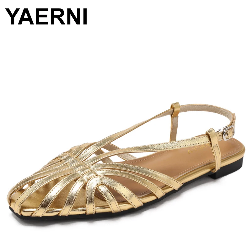 

Women's Gold Roman Gladiator Sandals Flats Stiletto Open Toe Ankle Strap Sexy Luxury Wedding Party Evening Dress Shoes