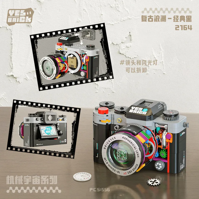 Moc Creatieve Digitale Camera Bouwstenen Diy Plastic Bakstenen Kinderen Speelgoed Leuke Volwassenen Verjaardagscadeaus Retro Stijl Cadeau