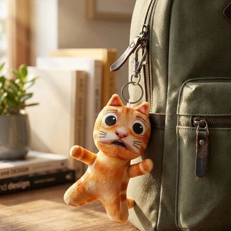 

Amigatido Meow Meow Plush Keychain Simulation Cat Cute Doll Pendant Cute Toy Gift For Teens Women