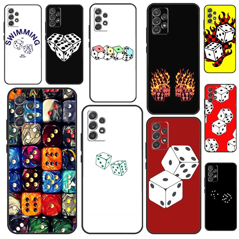 Lucky Dice Fundas For Samsung A53 A33 A23 A13 A73 A12 A22 A32 A42 A52 A72 A50 A51 A71 A14 A34 A54 Case