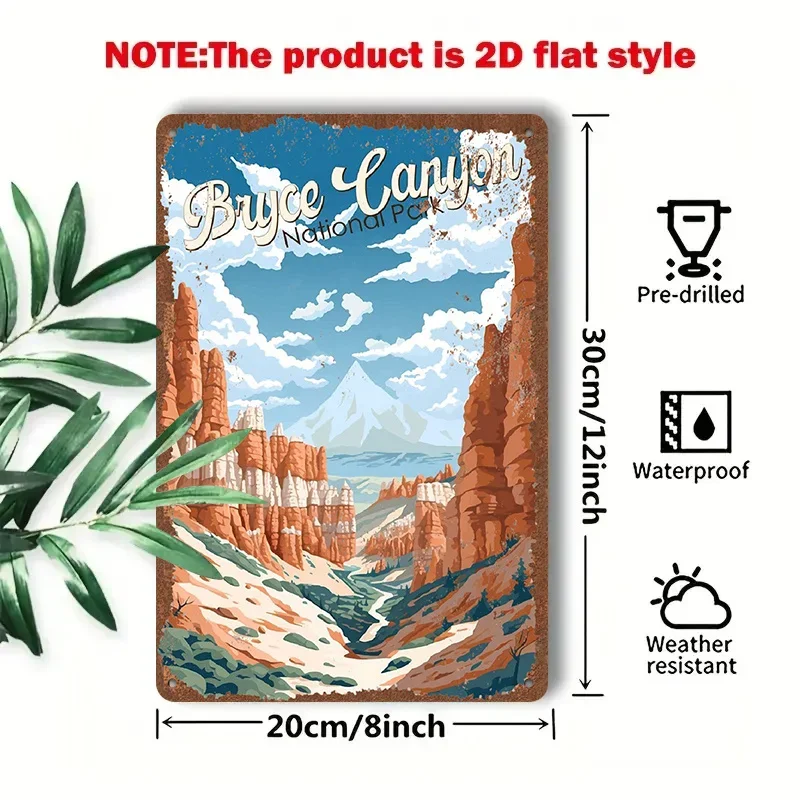 2D Flat - 1pc 2D[Flat] Metal Sign Retro Tin Painting 