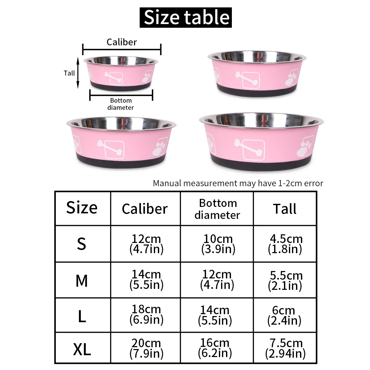 Durable Pet Food Bowl Stainless Steel Double-layer Thickened Anti-slip Water Pet Feeder Water Basin Universal for Cats and Dogs