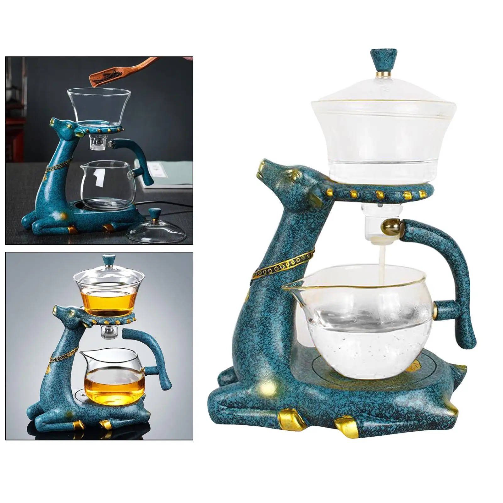 Glass Teapot Infuser Magnetic Drip Pot High Borosilicate Glass Tea Cup Bowl Bubble Tea Coffee Pot Purify Kettle