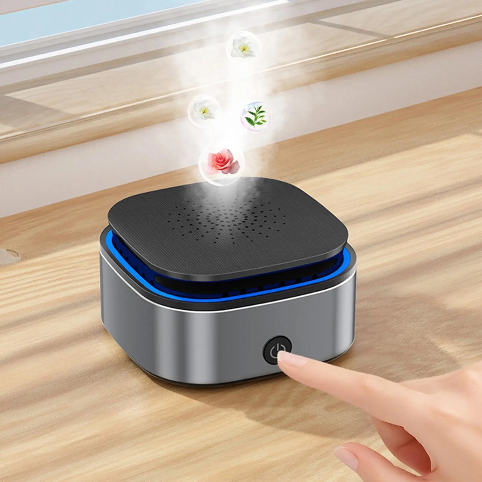 USB Rechargeable Car Aromatherapy Diffuser Smart-Sensing Air Freshener Automatically Activates with Vehicle Vibration