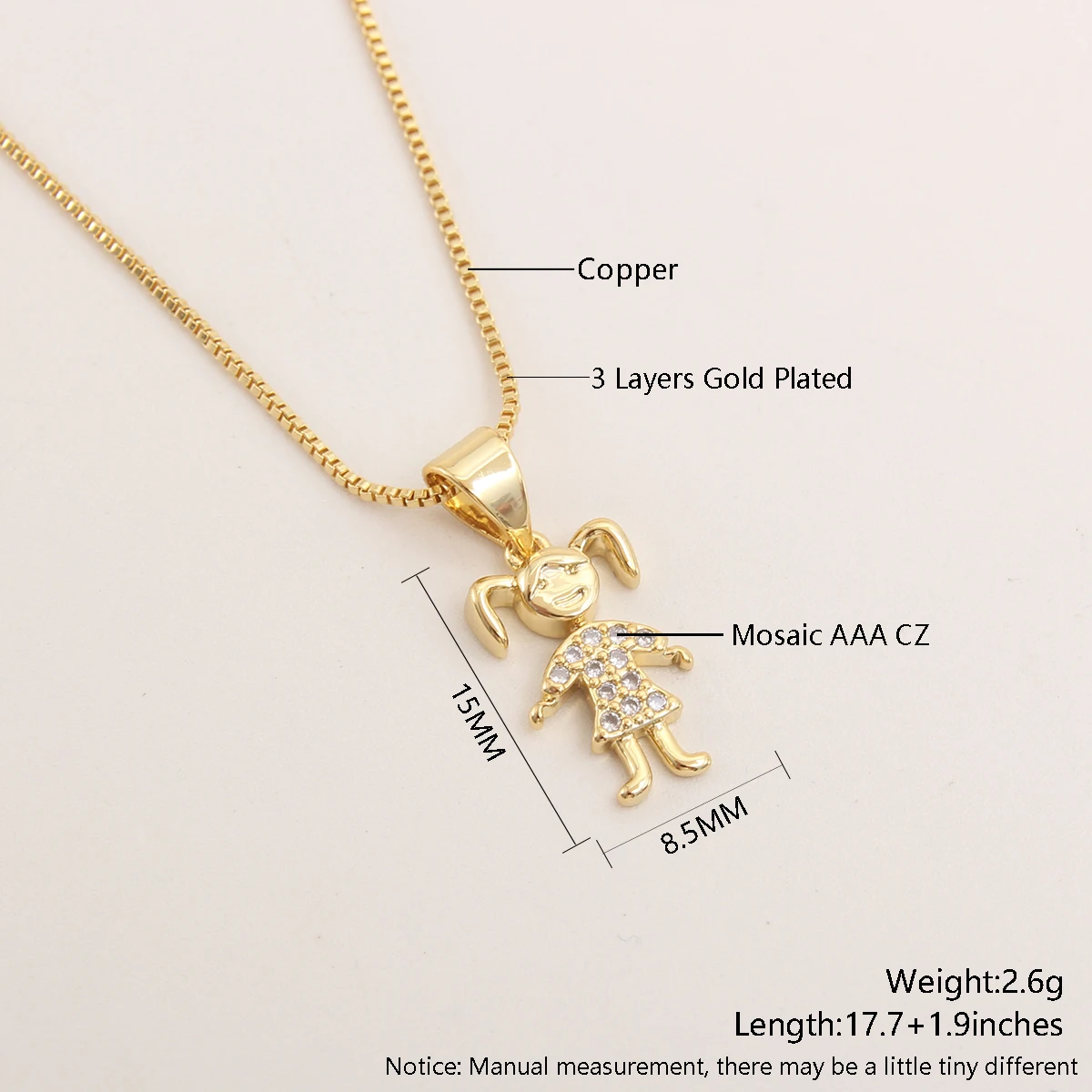 MHS.SUN Modische Charm-Halsketten für Jungen und Mädchen, vergoldet, mit kubischem Zirkon, hohler Anhänger, Schlüsselbeinkette, Familienschmuck für Frauen – Detail 10