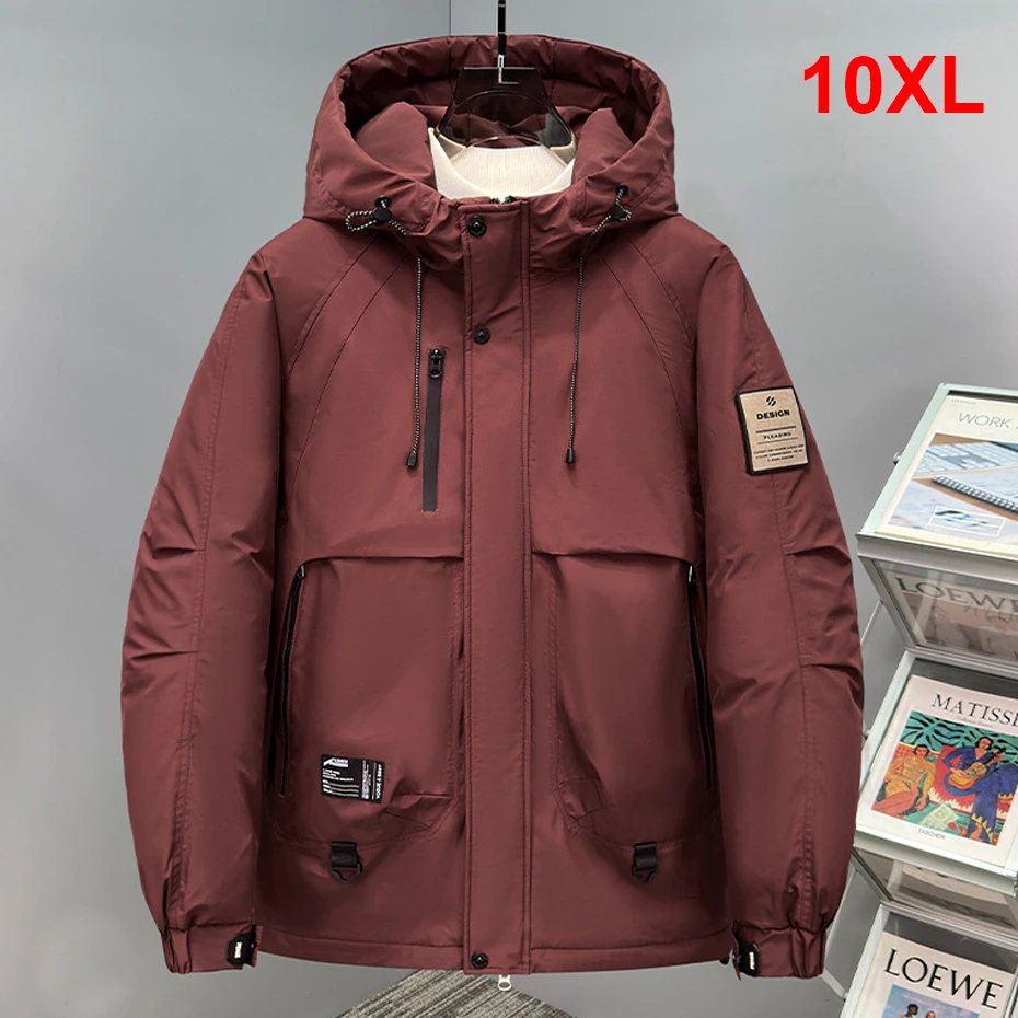 

Winter Thick Jacket Men 10XL Plus Size Waterproof Parkas Fashion Casual Warm Windbreaker Coat Male Outdoor Outerwear