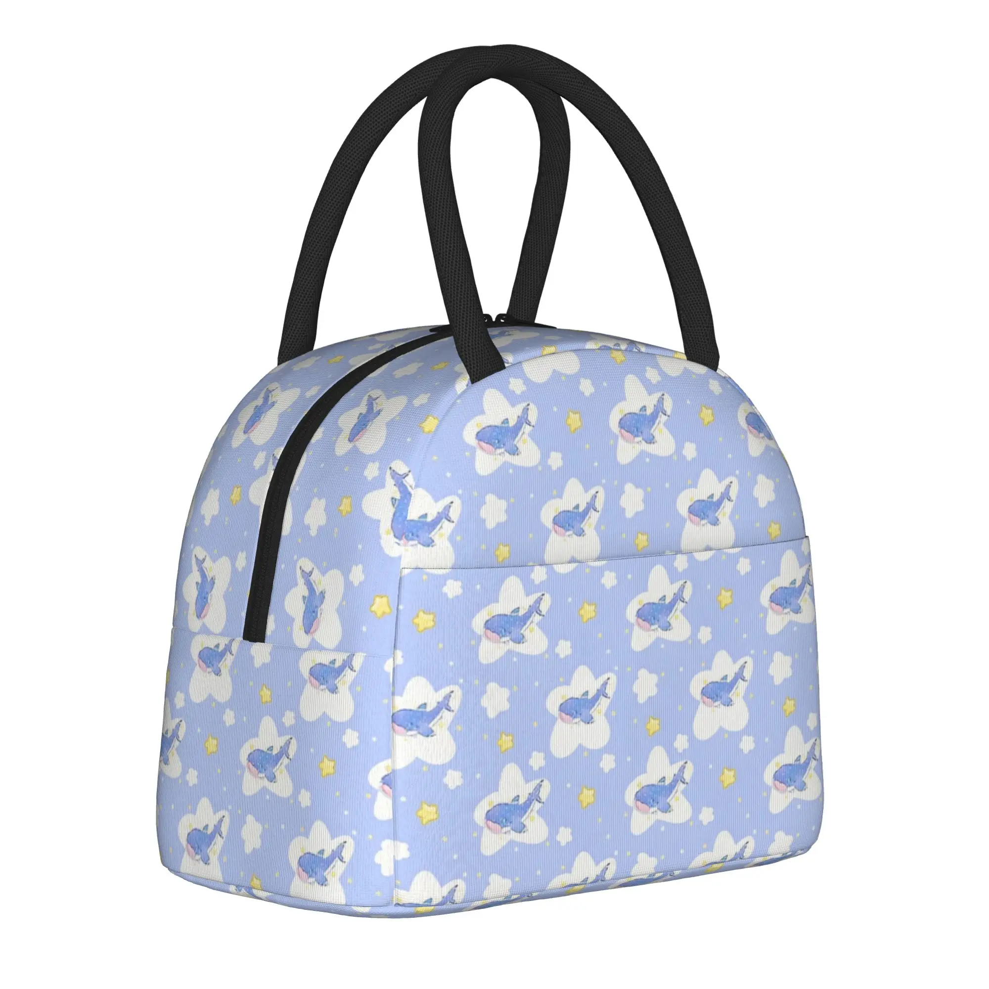 Space Whale Shark Insulated Lunch Bags Portable Starry Whale Sharks Lunch Container Cooler Bag Tote Lunch Box School  Outdoor