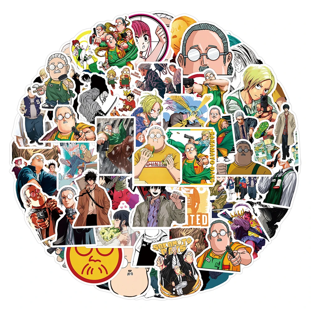 

10/30/50/110pcs Sakamoto Days Anime Stickers Asakura Shin Cartoon Decals DIY Skateboard Notebook Luggage Cool Waterproof Sticker