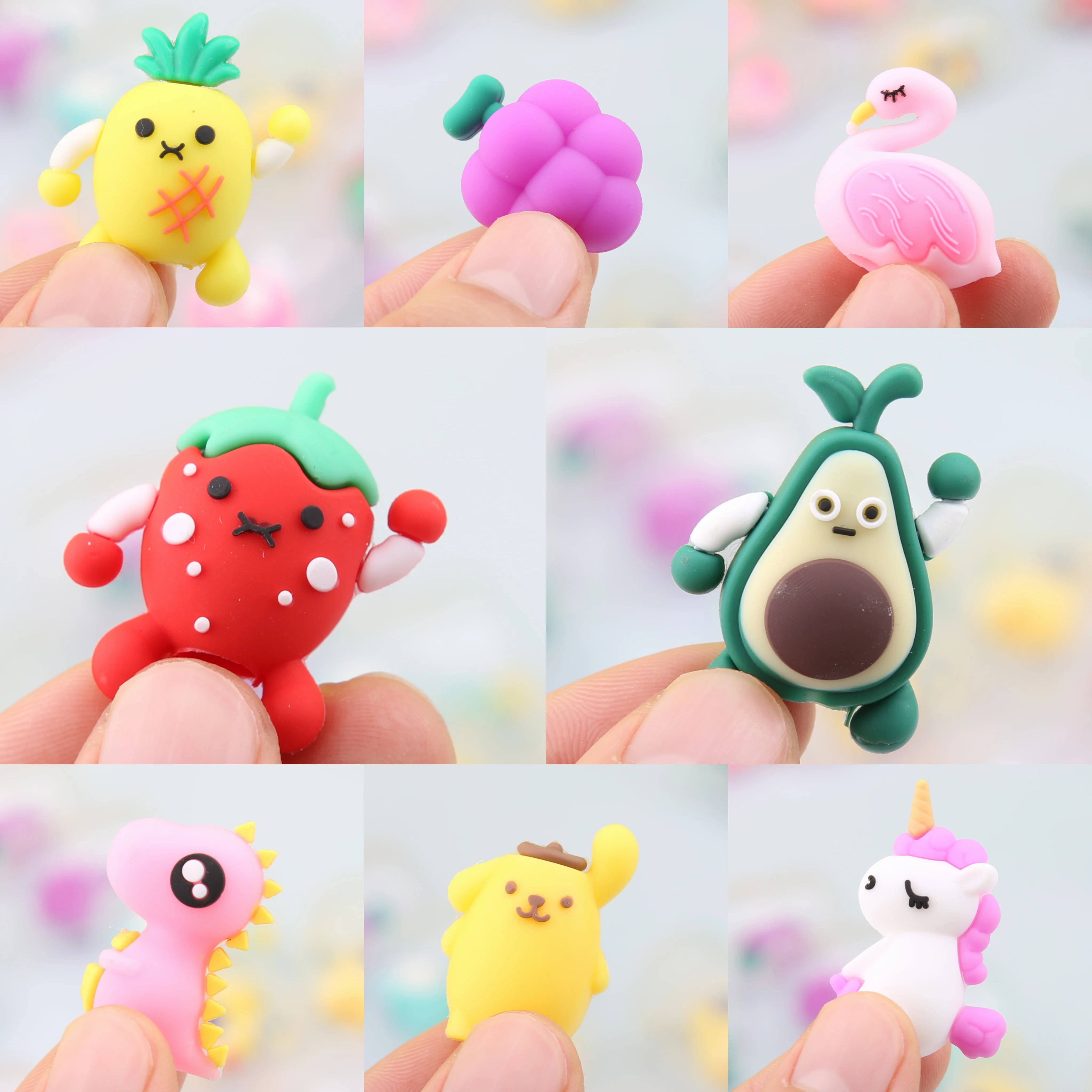 Popular Kids Toys 10pcs Random Capsule Toys for Egg Twisting Machine Capsule Toys Cap of a Pen Figure Mini Toys for Kids Gift