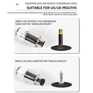 4x neon tire valve lid Durable Lights Vibrating Lights flashing wheel tire valve lids for car valve lids with motorcycle lights Main Sales Valve Moto Tire - №2