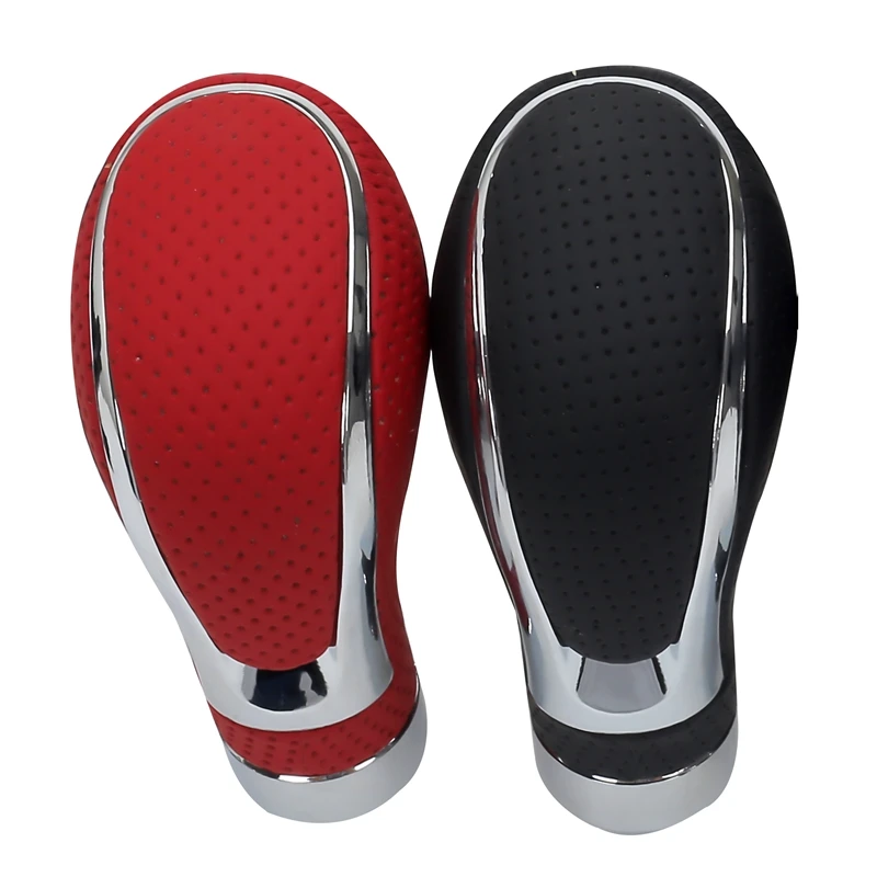 Leder Schwarz Rot Schaltknauf Auto Schaltknauf Schaltknauf Schaltknauf Schaltknauf Hebel Schaltgetriebe – Detail 9