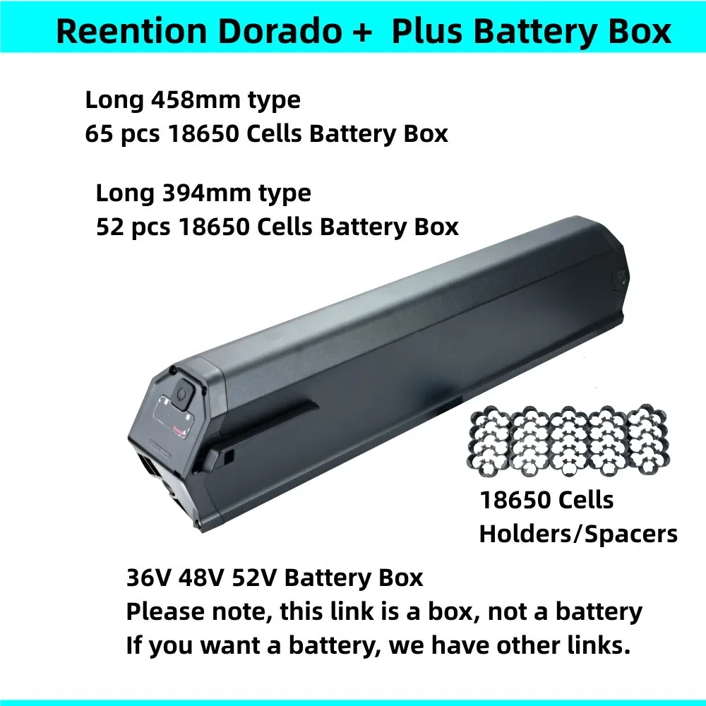 

36V 48V Dorado Bike Ebike Battery Box Bike Frame Semi Hidden Battery Box 36V 48V 52V Battery Box Reention Dorado + Dorado Plus