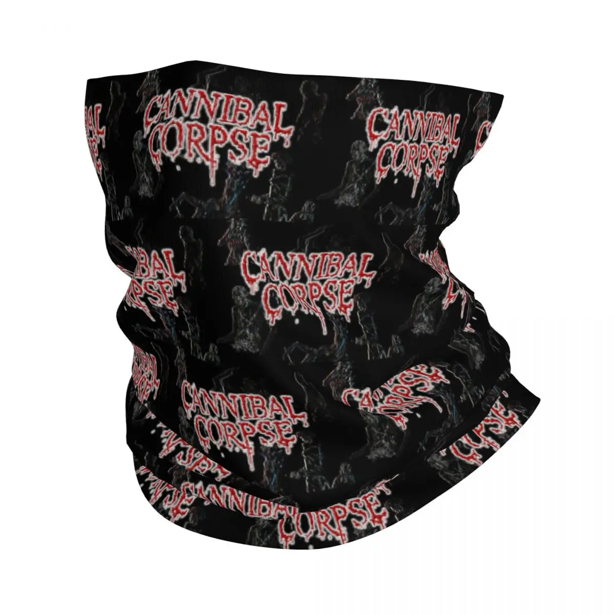 Cannibal Corpse Metal Skateboard Bandana Copricollo Stampato Wrap Mask Sciarpa Fascia calda Equitazione per uomo Donna Adulto Antivento