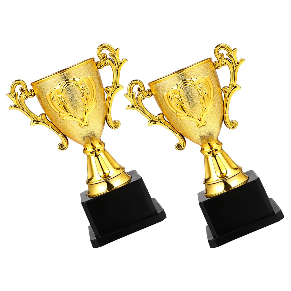 

2 Pcs Trophy Stage Performance Kid Gift Children Props Girl Plastic Reward Lovely Small Party Adornments Baby