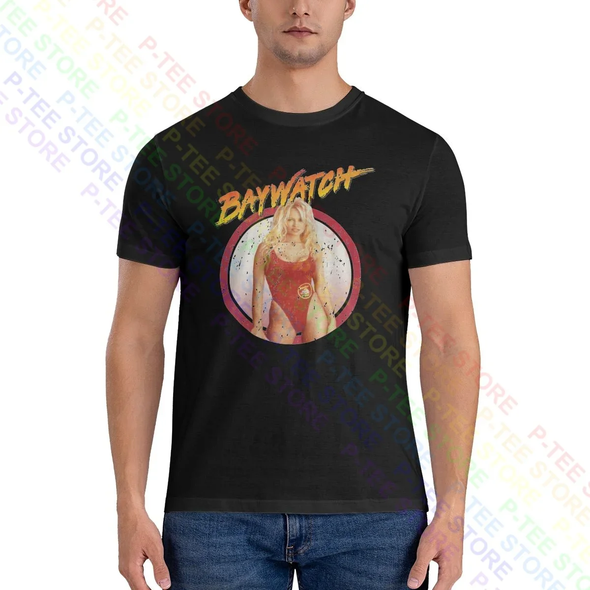 Baywatch Pamela Anderson Parker Lifeguard Shirt T-shirt Cute Daily Hip Hop High Quality Tee