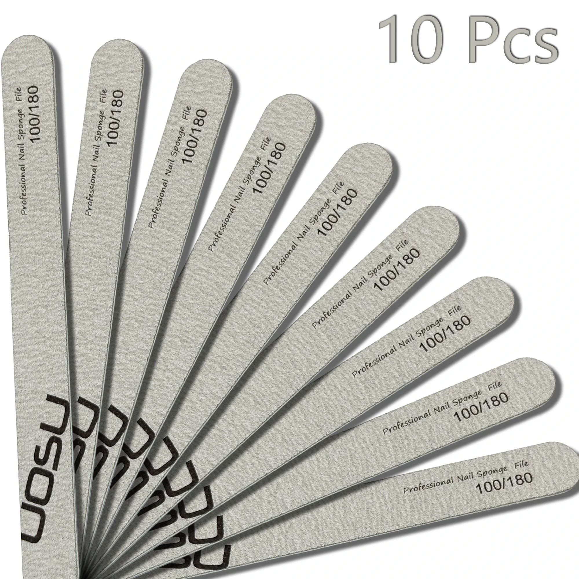 

10Pcs Nail File 100/180 Grit Wooden Sanding Buffer Block Pedicure Manicure Gel Nail Polish Pro Nail Files Artificial Nail Tips