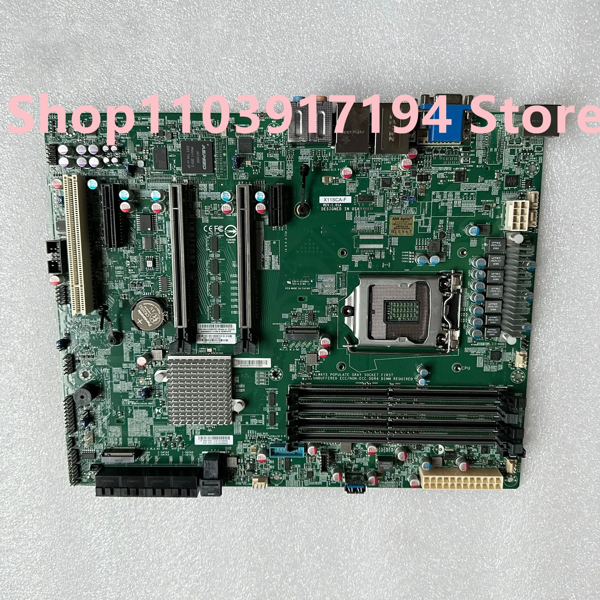 

FOR Supermicro X11SCA-F Motherboard