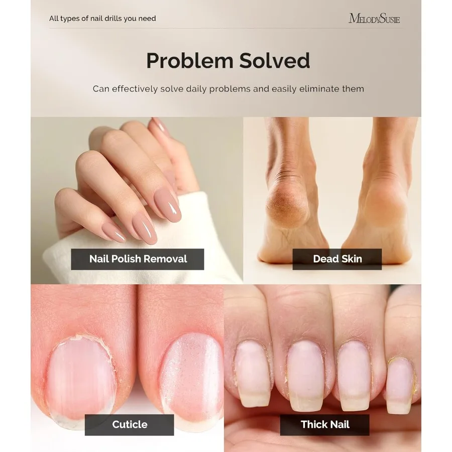 مثقاب أظافر احترافي لاسلكي SM220G أسود 30 000 دورة في الدقيقة مبرد أظافر كهربائي محمول مع ضوضاء منخفضة واهتزاز منخفض بدون قلب M