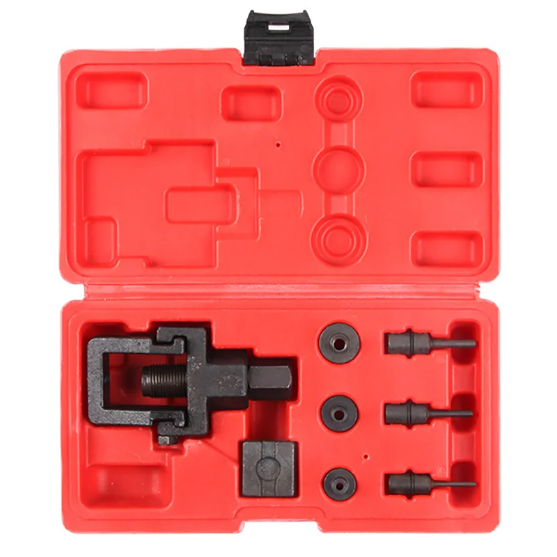 

Motorcycle Chain Breaker Splitter Link Riveting Pressing Drive Chain Tool Kit Riveting Tool Set with Carry Box SK1529