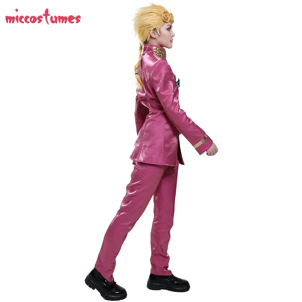 Miccostumes Men\'s Golden Wind Giorno Cosplay Costume Outfit for Men Halloween cosplay costume