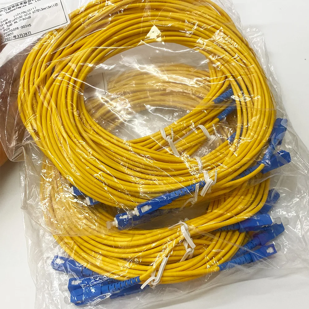 5/10 PCS SC to SC UPC 5M Fiber Optic Jumper Single Mode Simplex SMF 9/125 μ m Single Mode Bending Insensitive 3.0mm Fiber Core