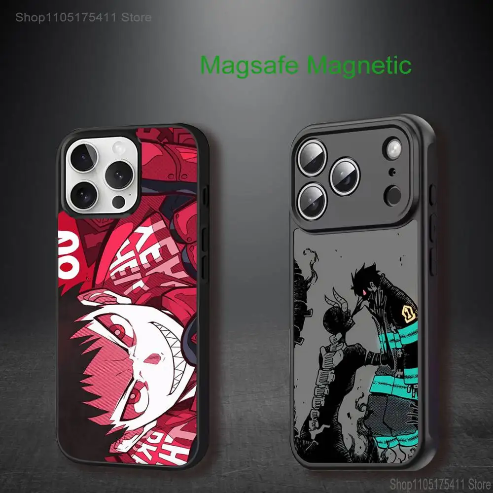 

Fire S-Shinra K-Kusakabe Phone Case For iPhone 17,16,15,14,13,12,11,Pro,Max,Plus,Mini,SE4,E Magnetic Magsafe Wireless Charging