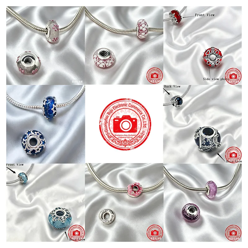 

Original Charm Beads,Celestial Blue Sparkling Stars&Galaxy Blue&Star Murano Charm Beads,Fit Pendant Bracelet Women Jewelry Gift